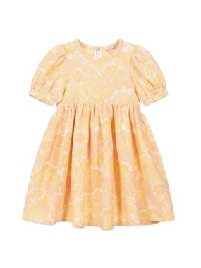 The New Society Vittoria Jacquard Dress Teen Girls Size 16 Yellow Floral Formal